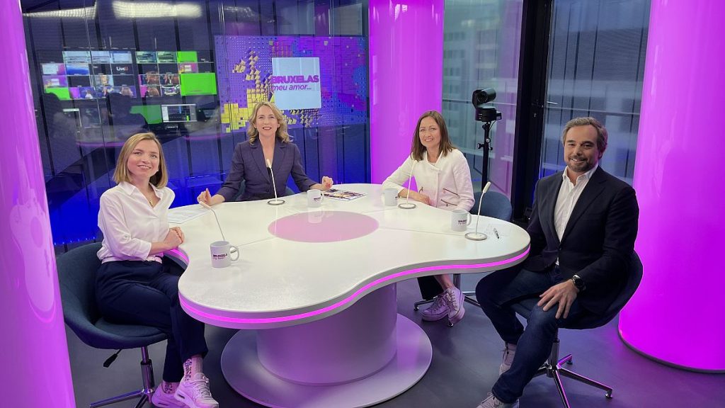 Host Méabh Mc Mahon with Olena Abramovych, Ricardo Borges de Castro and Dorota Bawolek