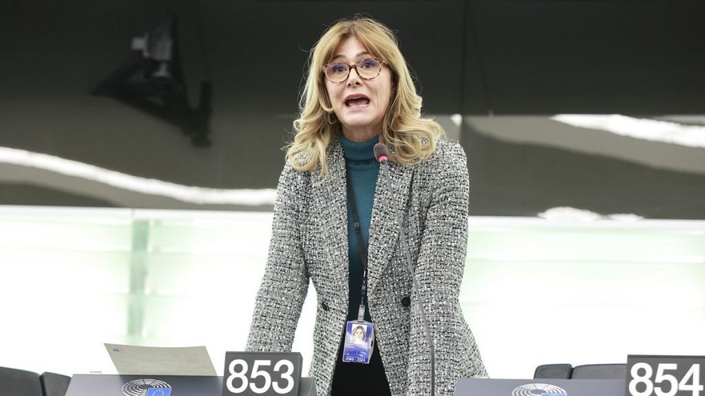 MEP Francesca Donato at a European Parliament plenary session in Strasbourg, 1 February 2024