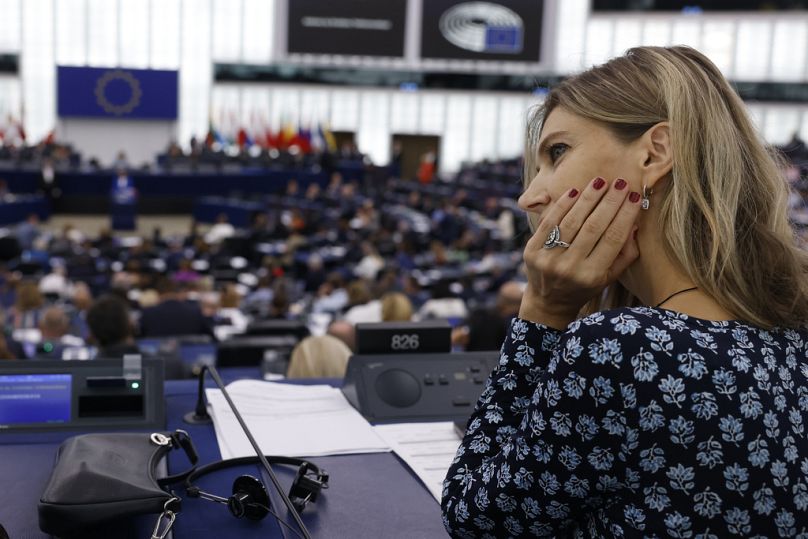 Eva Kaili à Strasbourg, septembre 2023