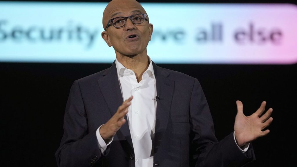 Microsoft CEO Satya Nadella speaks during an event titled