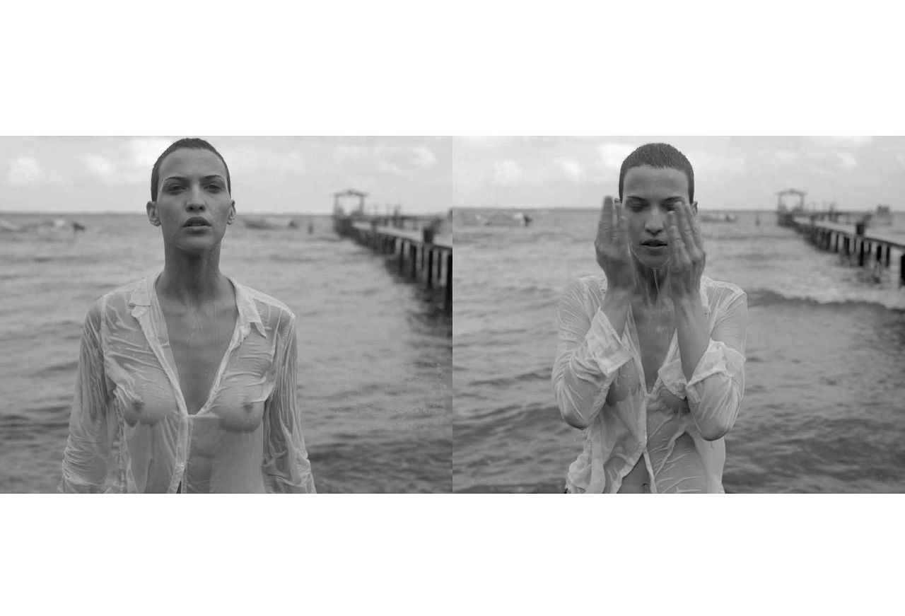 Linda Hardy, Miss France 1992, photographiée par Michel Haddi à Tahiti