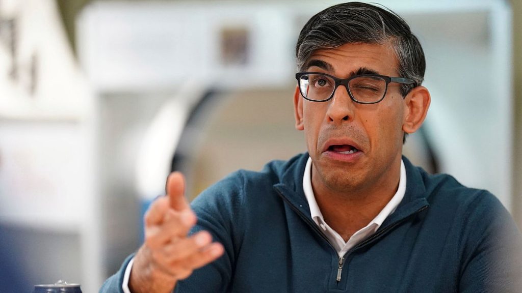 UK Prime Minister Rishi Sunak on the campaign trail.