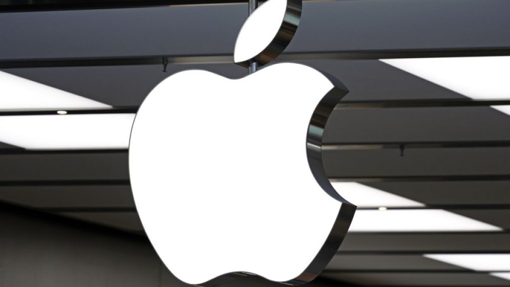 This is the Apple logo at an Apple store in Pittsburgh, Monday, June 3, 2024. (AP Photo/Gene J. Puskar)