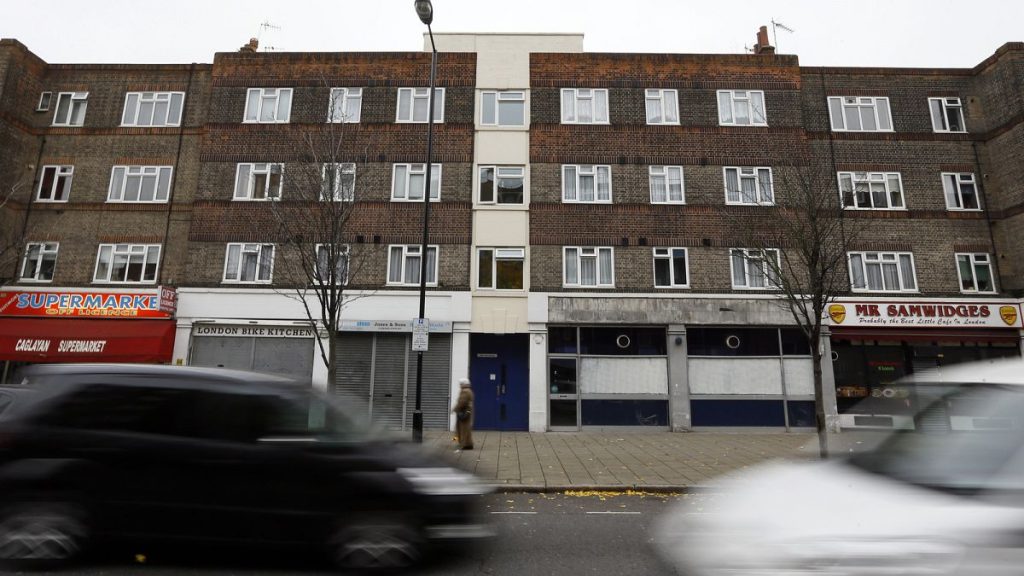 A view of a housing estate in north London