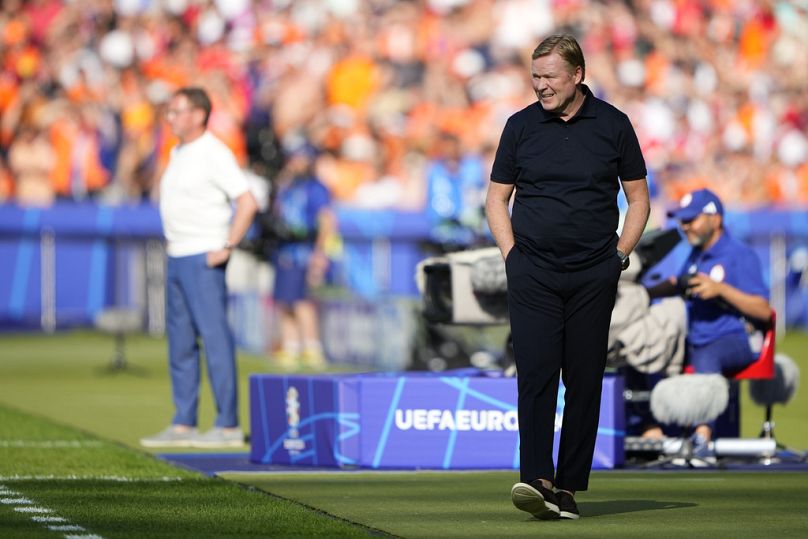 Le sélectionneur des Pays-Bas, Ronald Koeman, lors d'un match du groupe D entre les Pays-Bas et l'Autriche à l'Euro 2024
