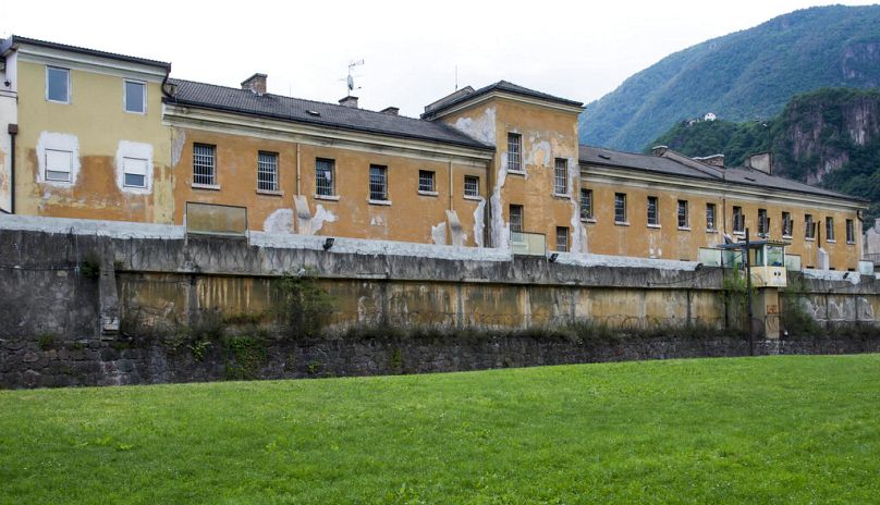 Une vue de la prison de Bolzano dans le nord de l'Italie.