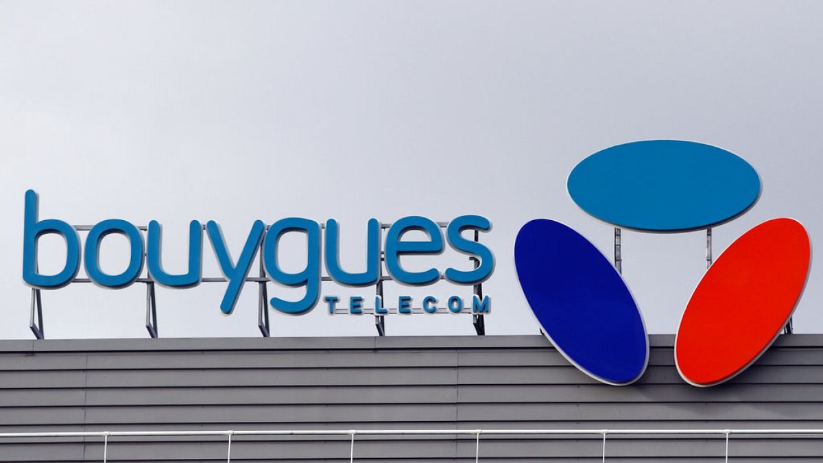 The logo of French telecom company Bouygues Telecom is pictured in Velisy, outside Paris, France. Dec. 18, 2017.