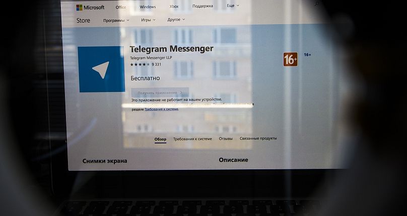 DOSSIER - Le site Web de l'application de messagerie Telegram est visible sur l'écran d'un ordinateur à Moscou, en Russie, le vendredi 13 avril 2018.