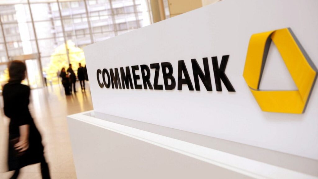 File photo. The logo of German Commerzbank in Frankfurt, Germany. 4 Dec. 2011.