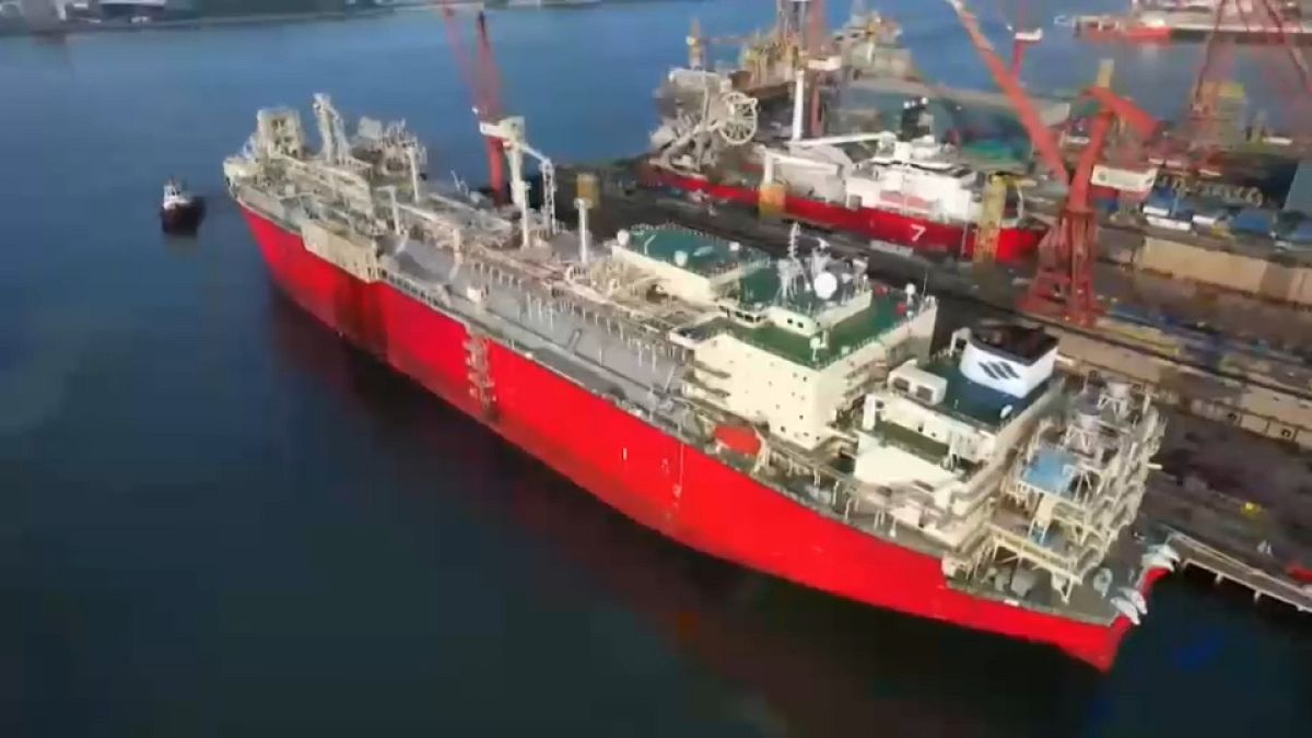 The Floating Storage Regasification Unit (FRSU) is situated in Alexandroupolis, Greece.