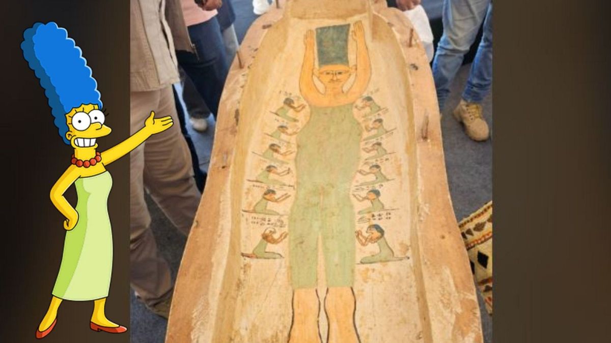 La peinture de « Marge Simpson » découverte sur une tombe égyptienne antique devient virale