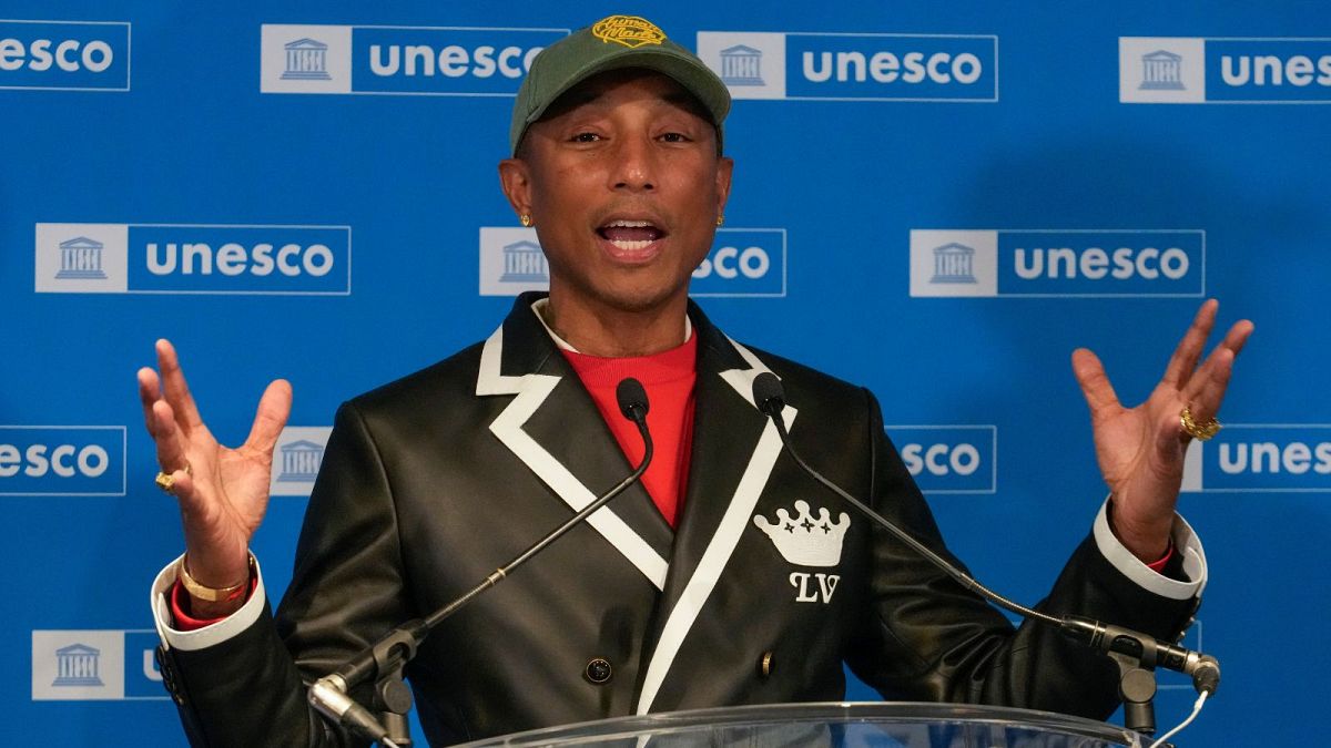 Pharrell Williams is named a UNESCO goodwill ambassador