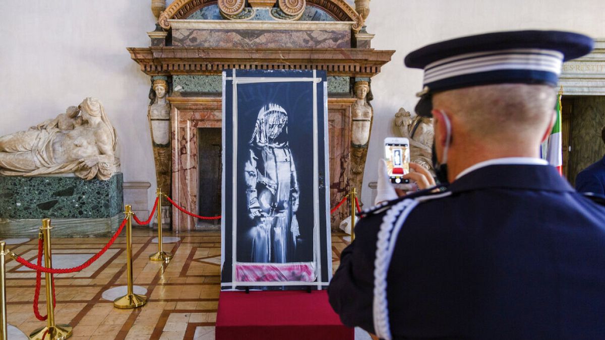 Another Banksy artwork (not included in this case) that was stolen in 2018 and recovered in June 2020 in Sant