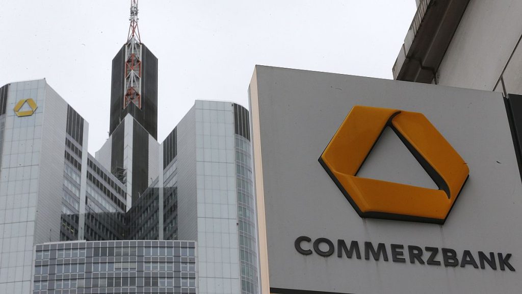 Headquarters of Commerzbank is photographed on the day of the annual press conference in Frankfurt, Germany. 13 Feb. 2014.