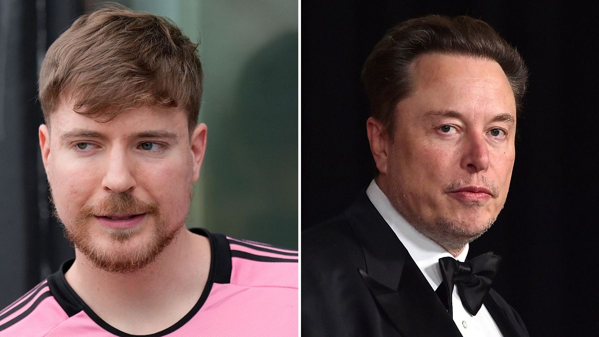 Jimmy Donaldson, left, and Elon Musk, right, are some of the prospective buyers of TikTok
