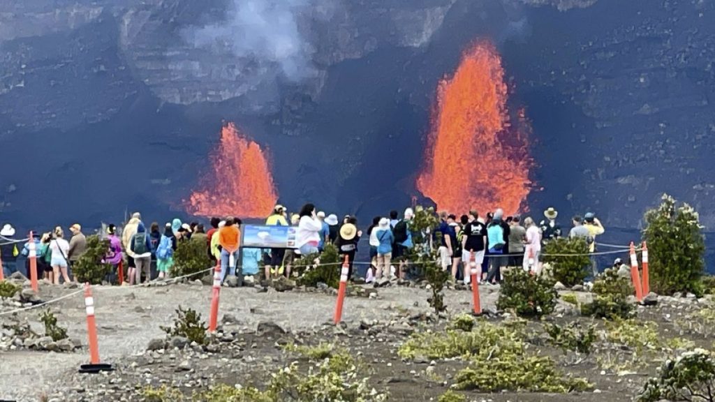 The eruption that began on 23 December in a crater at Kilauea