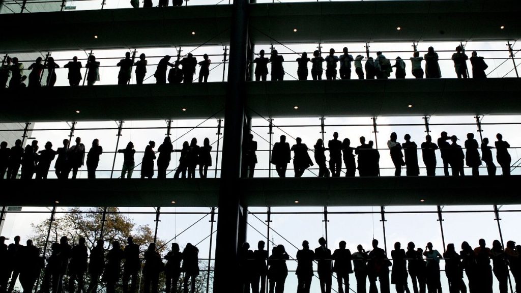 Employees at a pharmaceutical factory in Germany