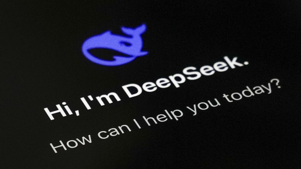 The smartphone apps DeepSeek page is seen on a smartphone screen in Beijing