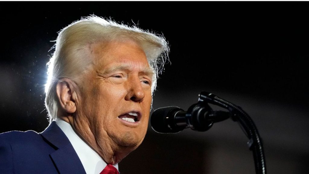 President Donald Trump speaks about the economy during an event at the Circa Resort and Casino in Las Vegas,