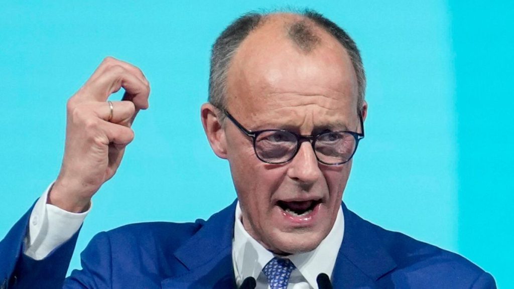 Friedrich Merz, CDU candidate for chancellor and CDU federal chairman speaks at the 37th federal party conference of the CDU in Berlin, Germany.