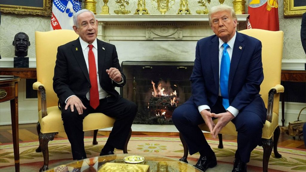 President Donald Trump meets with Israel