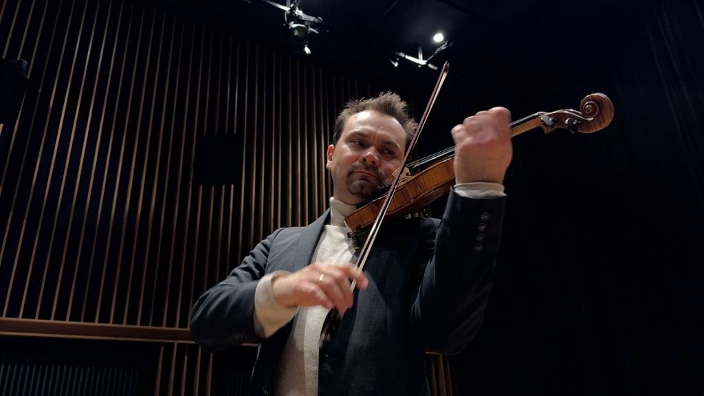 Professor Janusz Wawrowski plays the Stradivarius, Fryderyk Chopin University of Music in Warsaw