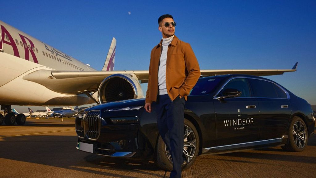 Deep-pocketed passengers can enjoy a private chauffeur service in an electric BMW from front door to plane door.