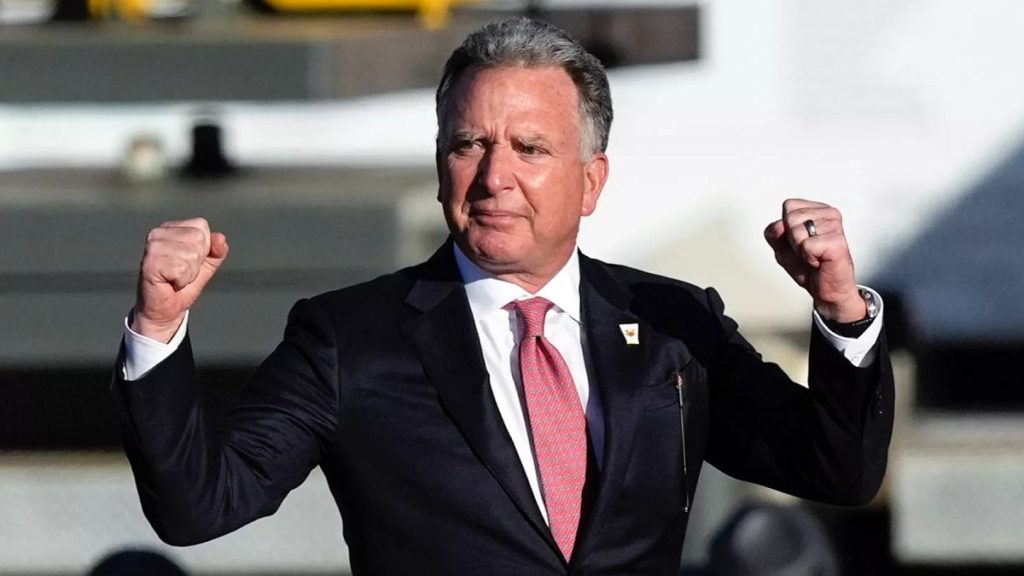 Steve Witkoff arrives at a campaign rally for Donald Trump at the Butler Farm Show, 5 October 2024