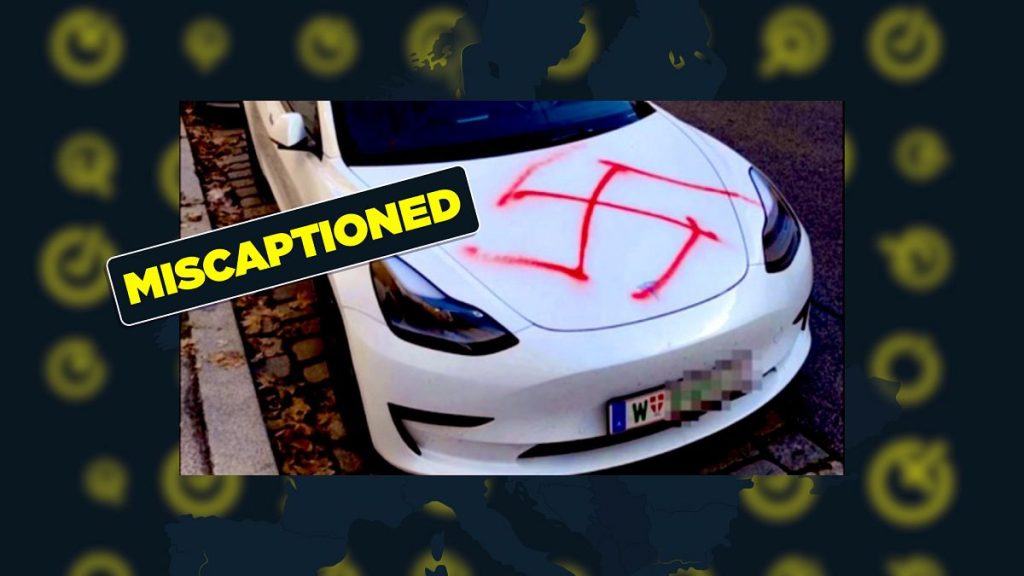 This photo dates back to 2023, but other Teslas have been targeted in recent weeks