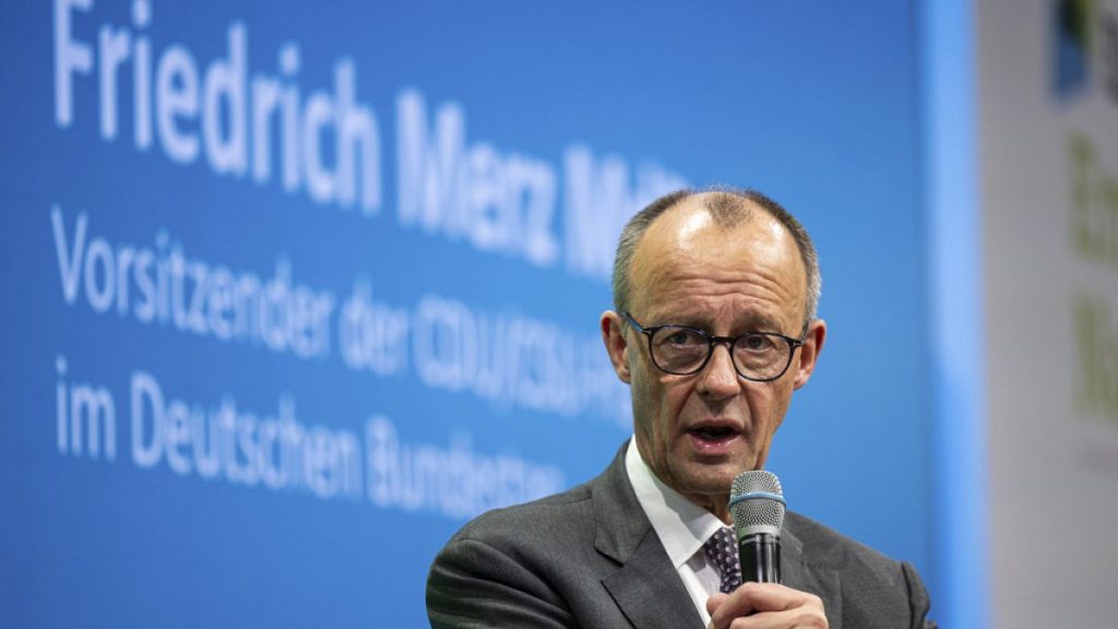 Friedrich Merz, Federal Chairman of the CDU and leader of the CDU/CSU parliamentary group in the Bundestag, in Berlin Friday, 24 January, 2025.