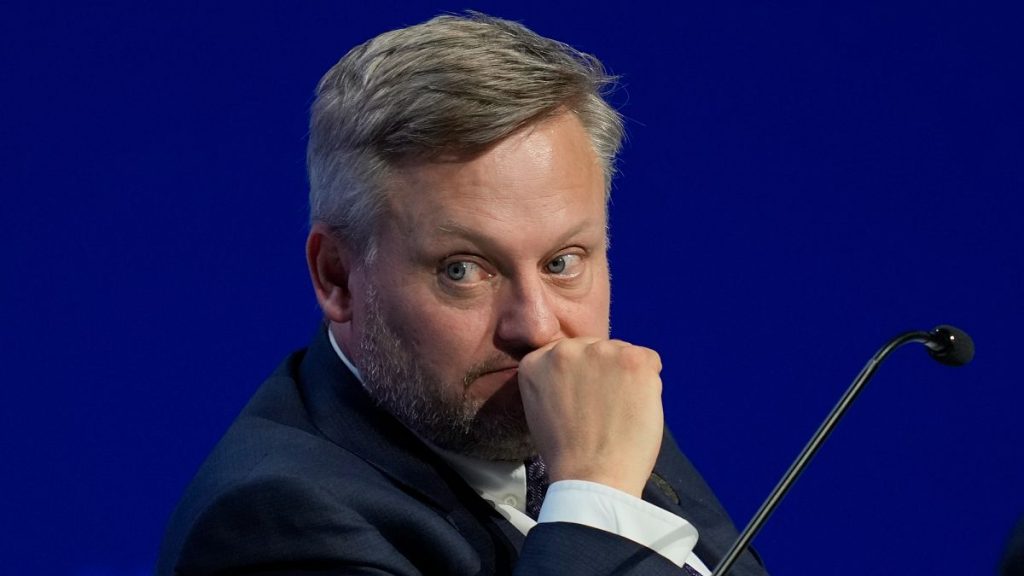 BP interim CEO Murray Auchincloss, takes part in a panel during the ADIPEC, Oil and Energy exhibition and conference in Abu Dhabi, United Arab Emirates. 2 October 2023.