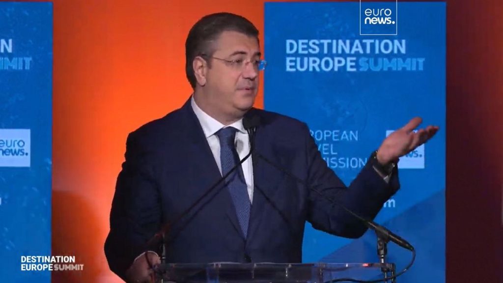 Apostolos Tzitzikostas, the European Commissioner for Sustainable Transport and Tourism, at Euronews Destination Europe Summit 2025 (06/02/25)