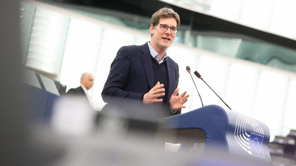 MEP Pascal Canfin (Renew, France) during a debate on global heating in the European Parliament, 20 January 2025