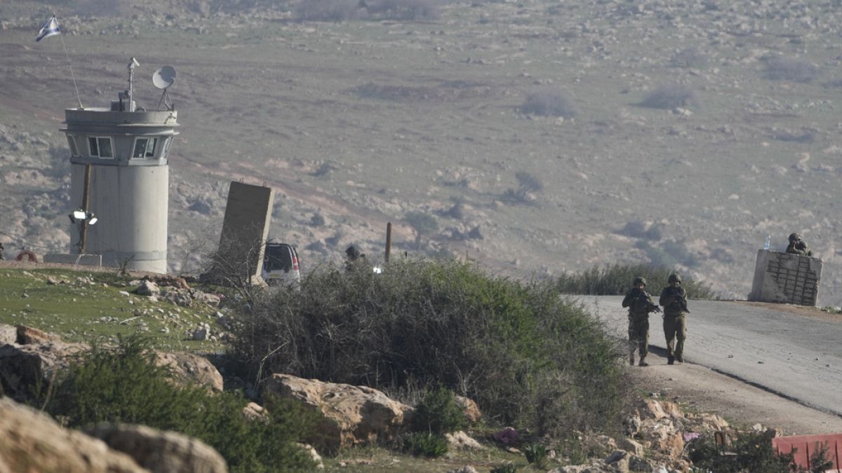 The checkpoint near Tayasir in the Jordan Valley.