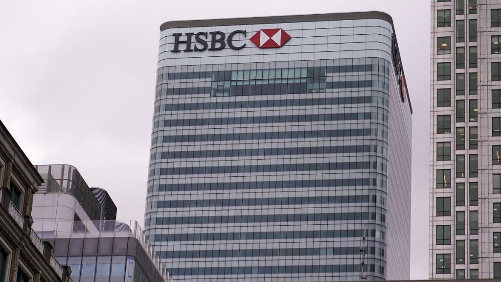 HSBC headquarters at Canary Wharf, in London