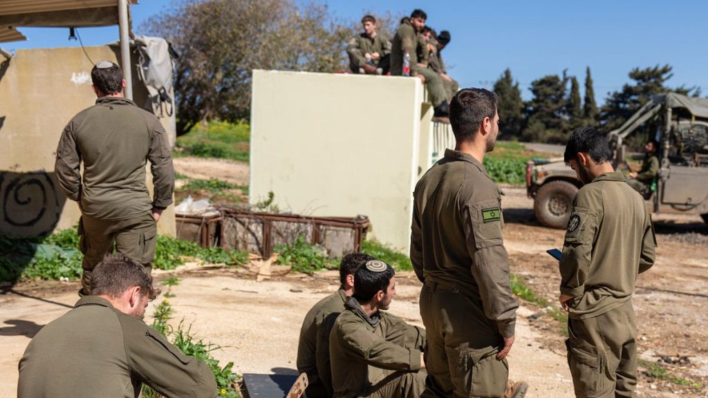 Israeli soldiers in northern Israel on 18 February, 2025.