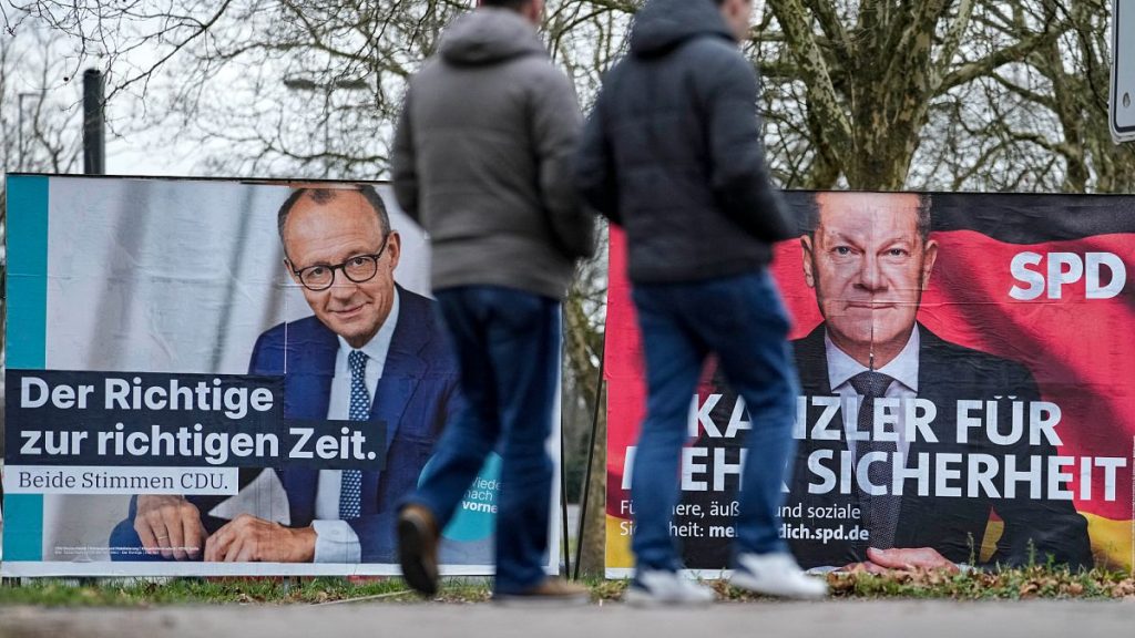 SPD and CDU election campaign posters