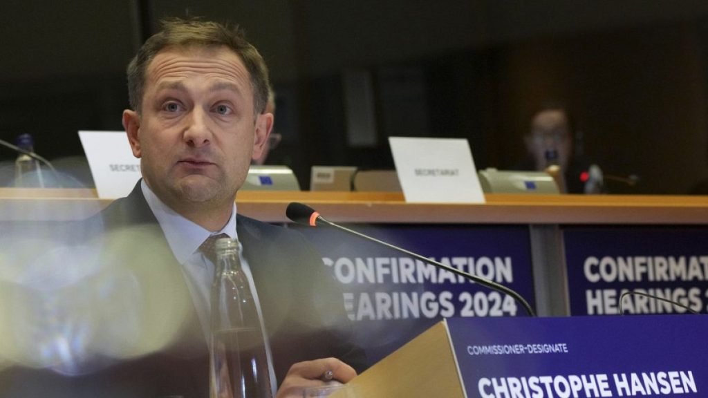 Christophe Hansen, nominee for Commissioner for Agriculture and Food, delivers his opening address during his confirmation hearing on Monday 4 November 2024.