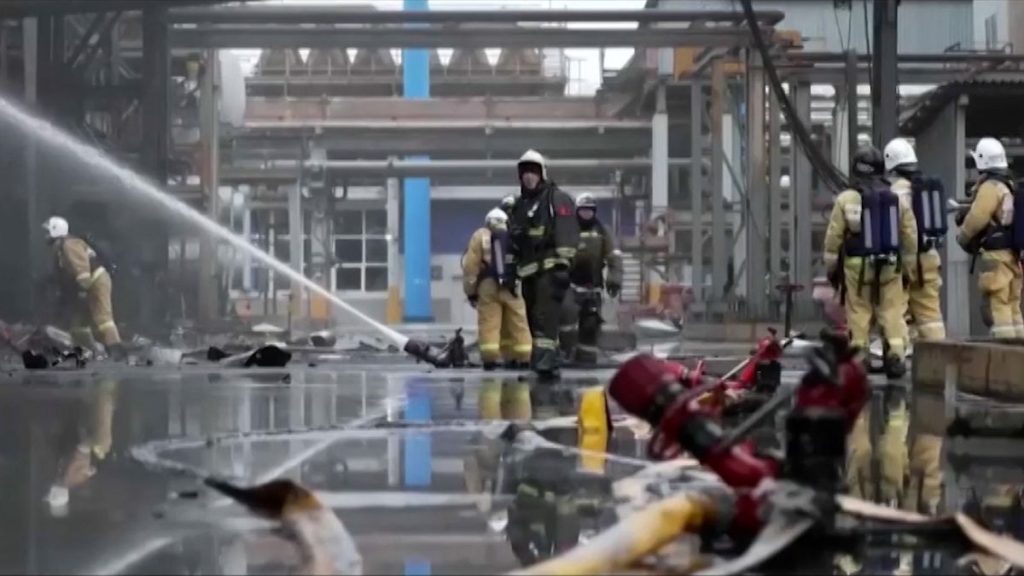 Astrakhan power plant hit by Ukrainian drone, Astrakhan, Russia, 03.02.2025.