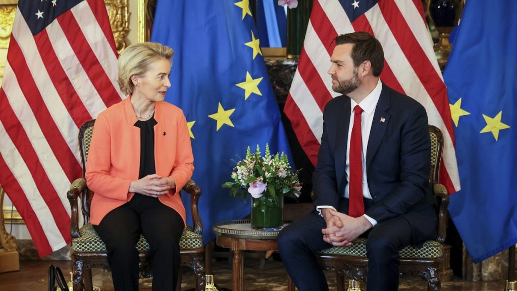 Ursula von der Leyen and JD Vance met on Tuesday.