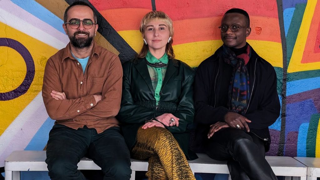 Co-founder Giorgi Tabagari, curator Tutasay and audience engagement Jean Samuel N