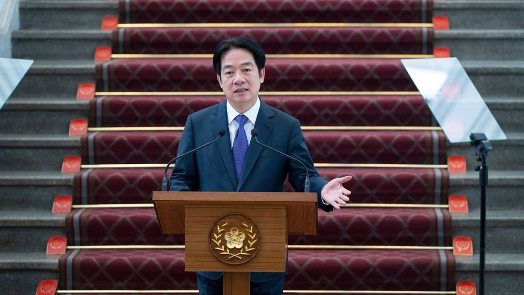 In this photo released by the Taiwan Presidential Office, Taiwan