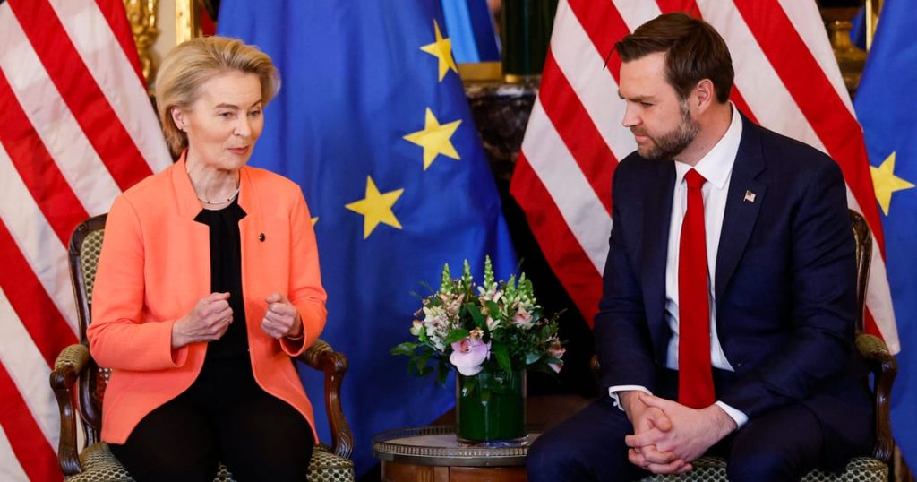 Von der Leyen étiquette le vice-président de Trump et un allié après la première rencontre