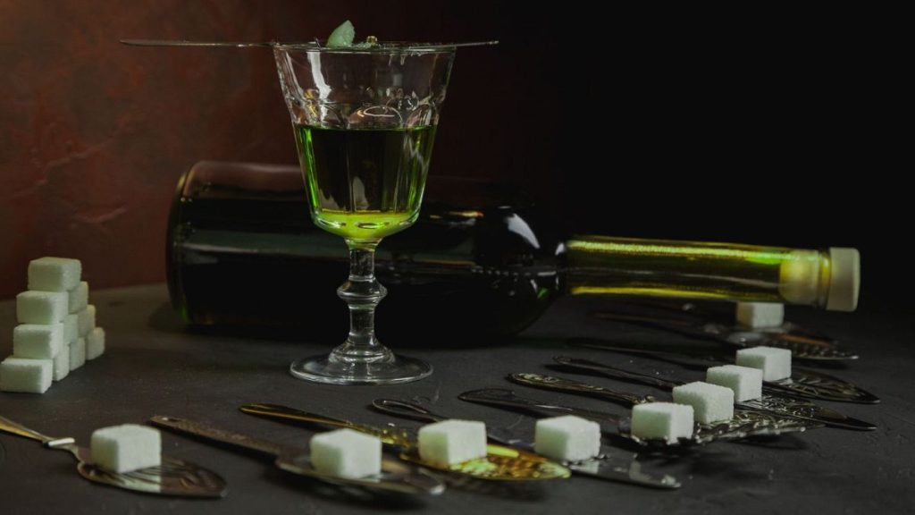 A bottle of absinthe