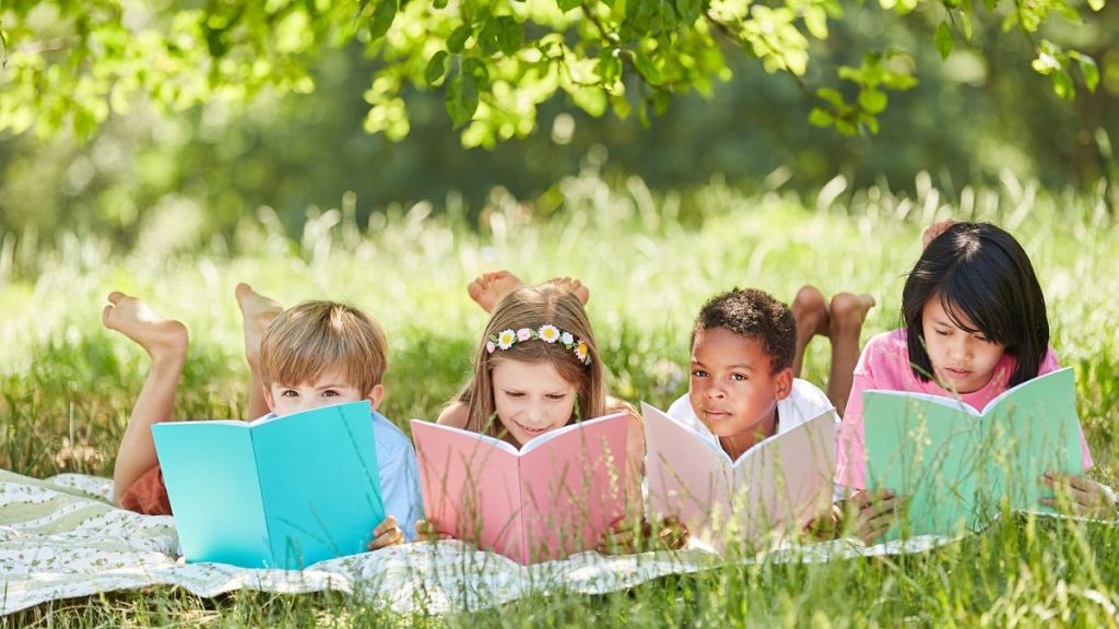 Children reading together