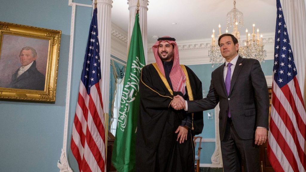 Secretary of State Marco Rubio meets with Saudi Arabia