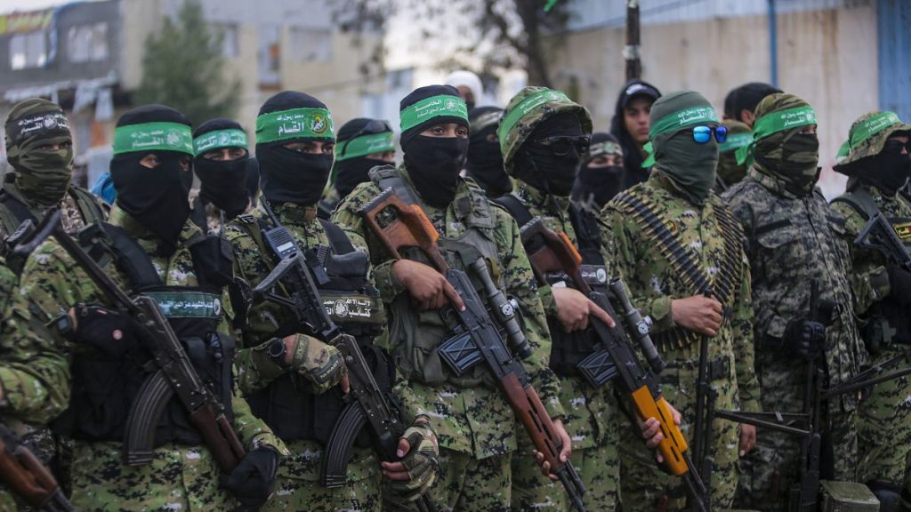 Hamas fighters are deployed in Rafah ahead of the planned release of Israeli hostages, 22 February, 2025