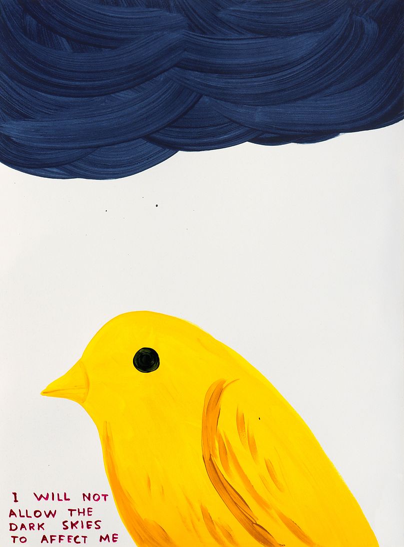 David Shrigley, «je ne permettrai pas au ciel sombre de m'affecter».