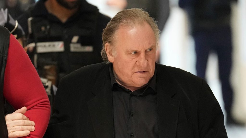 Gerard Depardieu arrives at his trial for the alleged sexual assaults of two women - Thursday 27 March