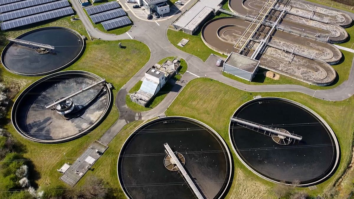 Grimbergen wastewater treatment plant, north of Brussels, Belgium, Wednesday 27 March 2025.